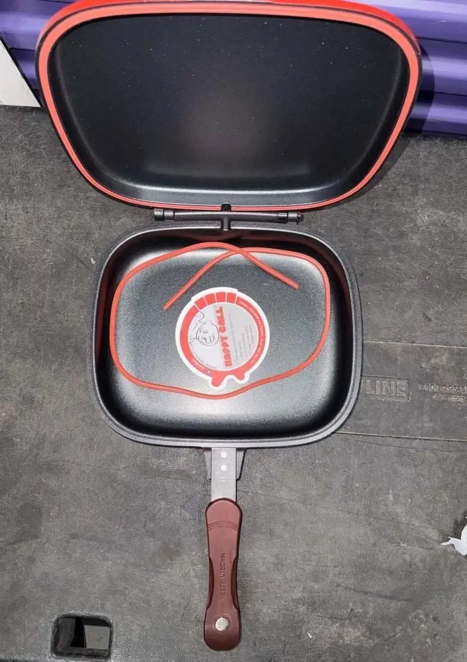 Happycall Double Sided Nonstick Frying Pan Grill Red Standard